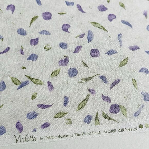RJR Violetta Violet Patch 4pc Fabric Quilt Bundle Debbie Beaves Violets Fabric - Picture 9 of 9